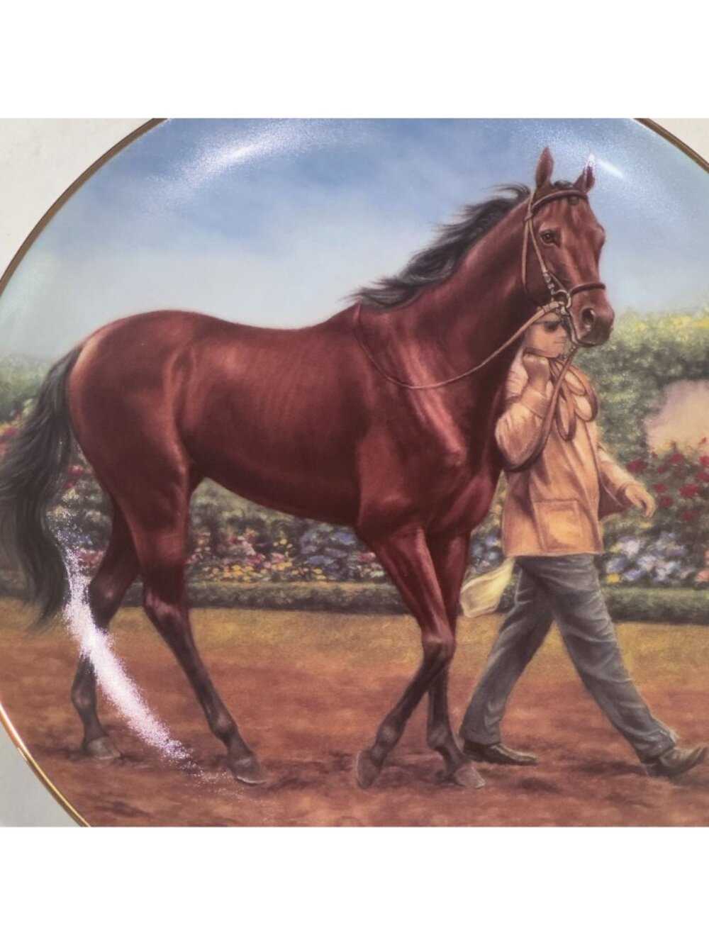 Vtg Buckpasser Limited Edition Champion Thoroughbreds Plate 1997 Susie Morton 8" - Picture 3 of 9